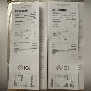 💎 3 ct Loose Stone Cushion Cut - Lab Grown Diamond + IGI report